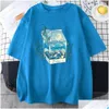 Men'S Casual Shirts Milk Box Molight Waves Prints Man Cott Clothing Creativity Crewneck T-Shirts All-Math Breathable Mens Short Sleev Dhnap