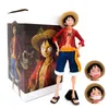 Action Toy Figures 27cm One Piece Anime Figure confiante Luffy trois formulaires Face Changement Doll PVC Action Figurine Modèle Child Toys Kits T240428