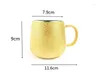 Tasses en céramique créatif à or tasse à café plaque à petit petit déjeuner lait de voyage de voyage à la maison décoration de la maison