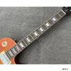 Strumpa! Electric Guitar Orange Flame Burst Top Relic med Special Crack Lines Headstock Aged Line Not Real Crack Lines Chrome Parts Small Pin Bridge