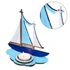 Ljusstakarhållare med segelbåtar staty navigationer tema ljusstake för bondgårdar kök bänkskivor badrum dekor