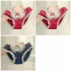 Women's Panties Sweet Girl Bow Decorative Underwear Oversized 95KG Triangle Sexy Lace Edge Transparent Mesh Briefs Trendy
