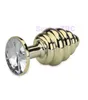 Gold Spiral Metal Anal Plug Toys Butt Plugs Anus Sex Toy BDSM Bondage Gear Fetisch sexuelles Wellness sexy erotische Kostüm Erwachsene Novelt9754210