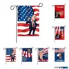 Bannerflaggor dubbelsidig 12 x 18 tum kampanj Garden Flag Trump 2024 Dekoration Take America Back Drop Delivery Home Festive Party S Dhuyl