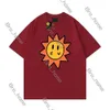 2024 Designer DrawDrew Thirt Tshirt T -Summer Women and Men Luxury Casual Fashion Venilate Smiley Sunni di stampa Brand Modello Shortwear Shortwear Shortwear Shortwear 645