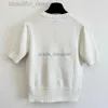 Designer-Pullover Frauen Frühling 2024 Neuer Buchstaben Casual Fashion Sweater Kurzarm T-Shirt Pullover rundes Nackenhemd