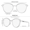 Spolaryzowane okulary przeciwsłoneczne w stylu barcur dla kobiet Catmore okrągły szklane szklane damskie kobiety