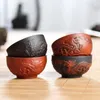 Tee -Sets Fu Wechseln Sie große Kungbecher Kilnglasur Pottery Cup Grobkeramik Porzellan Set 6pcs Chinesisch