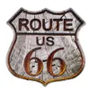 Autre organisation d'entretien ménager établit US Route 66 Irregar Shield Metal Tin Sign Vintage Bar Motor Club Cafe Garage Pin Up Signs Wall Dhni6