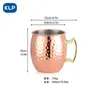 Mugs KLP Gold Plated Stainless Steel Moscow Mule Cup - Bar Gift Set 2 and Set 4 Factory Direct Sales (16.9 oz) J240428