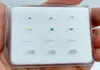 925 Sterling Silver Mix Piercing Fashion Nose Stud Nostril smycken 12st Pack Gift for Women9092627