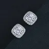 Bijoux d'oreille fabuleux lustre 925 STERLING S COULEUR BLANC 2CT CUSHION CUT BOUCtes d'oreilles Moisanite pour les femmes