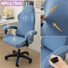 Couvre-chaises Stretch Jacquard Game Cover pour Office Internet Cafe Solid Decor Ordinking Accoud Gaming Seat avec housses 1set