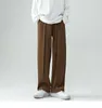 Pantalon masculin Men Abus Casual Chic All-Match Fashion Fashion plissée de style coréen Automne à crampons confortable Collège simple et collège