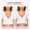 Bras Dobreva Women's Push-up T-shirt Bra sous-arrière plongeant plongeant complet couverture lisse