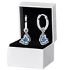 Boucles d'oreilles de cerceau de pendentif papillon bleu pour 925 Sterling Women Party Bijoux Eartring 2543994