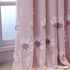 Curtain 1 Panel 140cm Width Double Layer Flower For Living Room And Petal Shaped Embroidered Bedroom