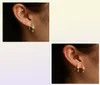 925 Sterling Silver Opal Hoop Earring Gold Plated Mimal Thin Circle Hoops Simple Fashion Girl Women Gift Earring Jewelrys2533327