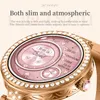HW16 Mini Luxury Women Smart Watch 1.35 inch HD Full Touch Screen Fashion Wrist Watch Fitness Tracker Health Monitoring Smartwatch with Bracelet Earring