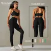 Женские спортивные костюмы Vnazvnasi 2 Pcs Sportswear Спортивная одежда для спортивной одежды для женских фитнес -сет