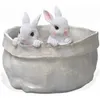 Planters Pots Home>Product Center>Interior Decoration>Rabbit Garden Pot>Rabbit Flower Pot>Plant Pot>Home Office Desk Decoration>Easter Gift Plants Q240429