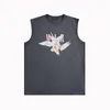 Fashion brand new anime ZJBAM060 pink peace dove print vest vest R84W80 men and women sports fitness loose casual sleeveless