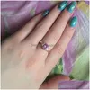 Pierścienie zespołowe eleganckie różowe dla kobiet kryształ ślubny pierścień Rose Gold Classic Jewelry REAMENTING DOLD DHTYN DHTYN