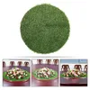 Fleurs décoratives couverture de trou d'homme décoration pelouse table à manger fausse herbe rond pour les accessoires en plastique simulé en plastique