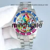 Rôles de reloj Relojes Diamond Mens Watch 8215 Mouvement arc-en-ciel SENTER