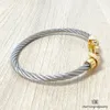 pulseira de moda aço inoxidável corda de arame magnético Buckle Horseshoe Bangle em forma de U Micro Bracelets Incluste em forma de U Acessórios com bolsas de joalheria por atacado