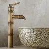 Set Antique Brass Bronze Black Finish Bathroom Basin Hot&cold Mixer Tap High Quality Waterfall Faucet
