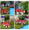 Decorazioni pezzi Mini Mushroom Miniature da giardino artificiale Fairy Bonsai pianta pianta decorazione artigianale per la casa Micro paesaggio fai -da -te