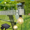 Dekorationer 100/50/25ft Solar LED -ljus utomhus G40 Plastkula LED Garden Fairy Patio String Lights Wedding Party Decoration