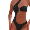 2024 NOWOŚĆ BIKINI WOMENS One Piece Swimsuit Solid Kolor jedno ramię amazońskie