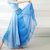 Röcke Chinesische klassische Tanzrock Lady Elegant Chiffon Fließende doppelte Schicht große Schwung Bühne Performance Kleid
