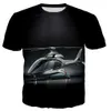 T-shirts T-shirt imprimé en hélicoptère 3D pour garçons et filles harajuku style de rue décontracté STRIECTABLE Été topl2404