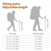 Inklapbare wandelende palen vouwen Nordic Walking Hiking ClimbingSticks Ultralight Folding Aluminium Ciees 2pcs 240428