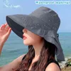 Chapeaux à bord large UV Protection Femmes Hat de seau Fashion Neck Broadside Fisherman Summer Vilde étanche Soleil