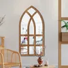 3D Imitatie Window Arch Design Acryl Mirror Wall Sticker Zelfklevende Huis Woonkamer Achtergrond Art Wall Decor Stickers 240417