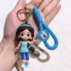 Decompression Toy Princess book bag pendant doll cute silicone car key chain pvc gifts wholesale keychain