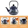 Mugs Blue Peacock Kettle Chinese Style Teapot Stove Top Pots For Retro Enamel Coffee