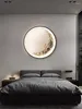 Wall Lamp Modern Simple Moon Led Lamps Foyer Living Room Home Decorations Indoor Outdoor Lighting Sconce Bedroom Bedside Lights