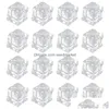 VASE 200 PCS SIMATED ICE CLEAR FAKE SQUARE ACRYLIC CUBES人工花瓶フィラーフェイク透明なドロップデリバリーホームガーデンDH1CQ