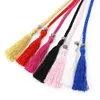 Belts Handmade Braided Women Waist Belt Vintage Thin Bohemian With Tassels Decors Decorative Dress Drop