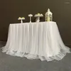 テーブルスカートチュールチュットオーガンザパーティーウェディングホームデコレーション誕生日ベビーシャワーシフォンガーゼブライダルベールスカート