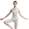 Vêtements de base de ballet de base de ballet de danse justaucorps de couleur solide pour les femmes dancewear bodys adulte gymnastique justaucarbat