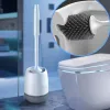 Set Silicon Toilettenpinsel Wallmountte Reinigungswerkzeuge Füllen Sie Flüssigkeit ohne tote Ecken Toilettenbürste Home Badezimmerzubehör Set Set Set