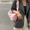 Borse per spalle da donna con coulistica Piegatela pieghettata di alta maniglia personalizzata in pelle SOLUSA PU SEMPLE GIRLE TOTE PUNSO