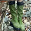 Buty mieszane w kolorze zmarszczki sznurka deszczowa okrągła platforma palec palec średniej obcasów damskie buty neutralne na zewnątrz antypoślizgowe zima