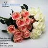 Fleurs de mariage 12 têtes / bouquet Silk rose style européen Style artificiel Bouquet Fake Bridal Home Party Decor